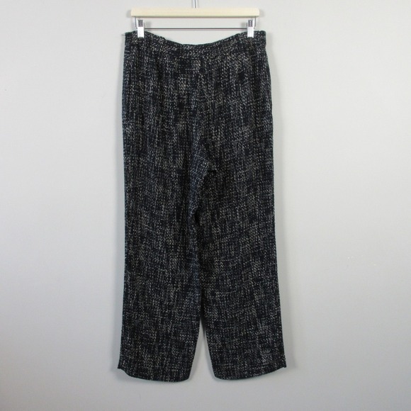 Maje Tweed Wide Leg Dress Pants Trousers Women 38 L Blue Cotton Boho Office 510 - Picture 2 of 11